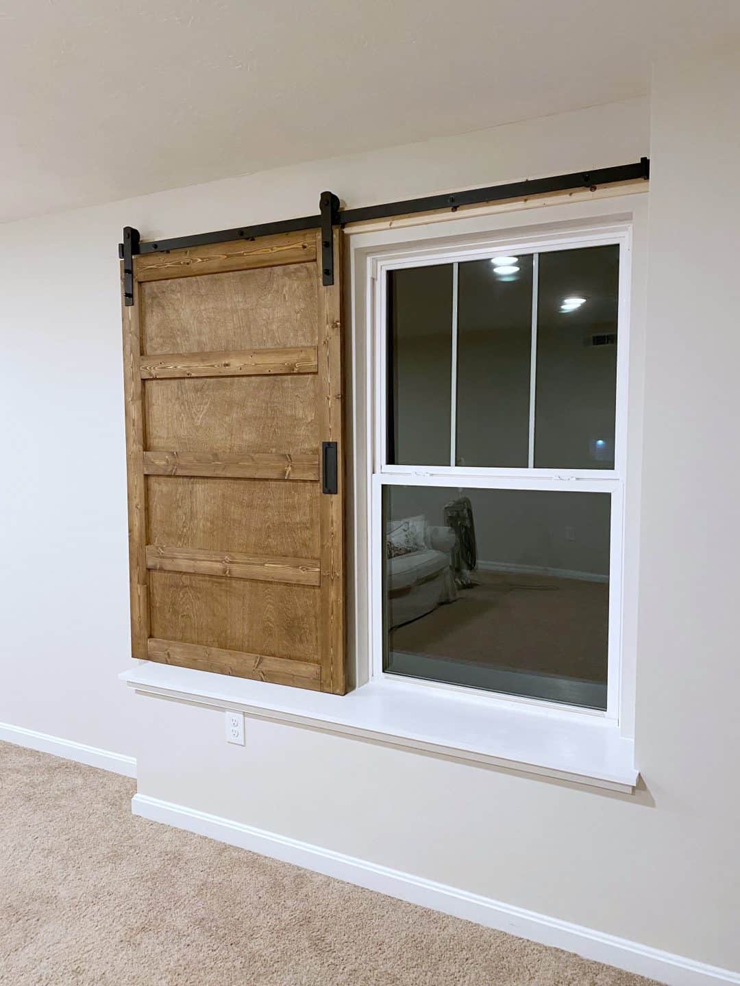 DIY: Modern Farmhouse Barn Door Window Covering - Free and Unfettered