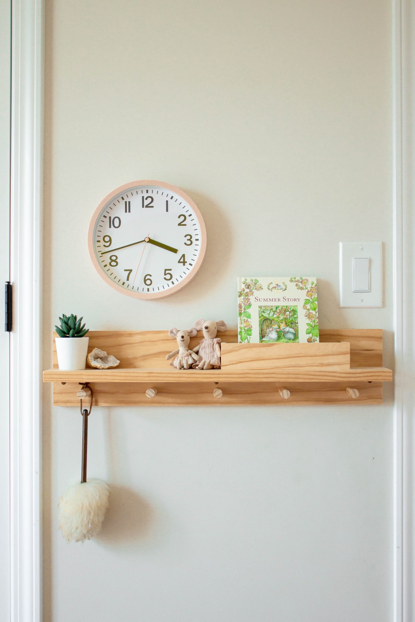 The Quickest and Easiest Way to Hang Shelves and Hooks for a Family  Organization Center