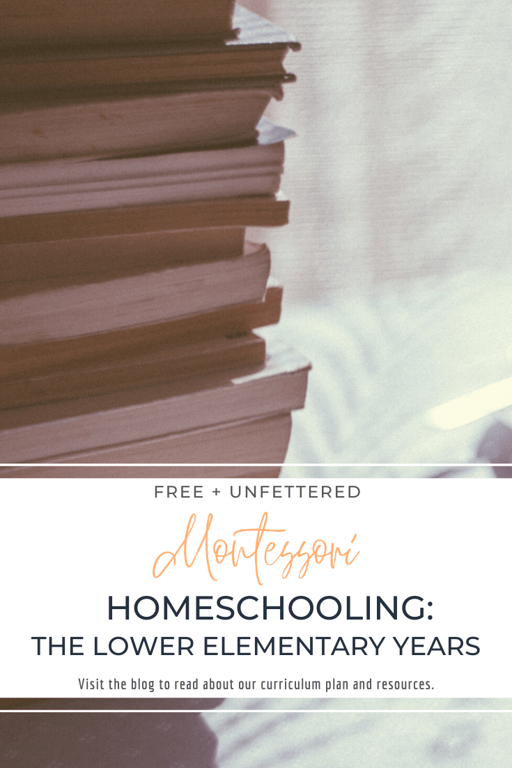 Read about our Montessori-inspired curriculum plan and the resources we'll be using for lower elementary homeschooling (ages 6-9) by visiting www.freeandunfettered.com.