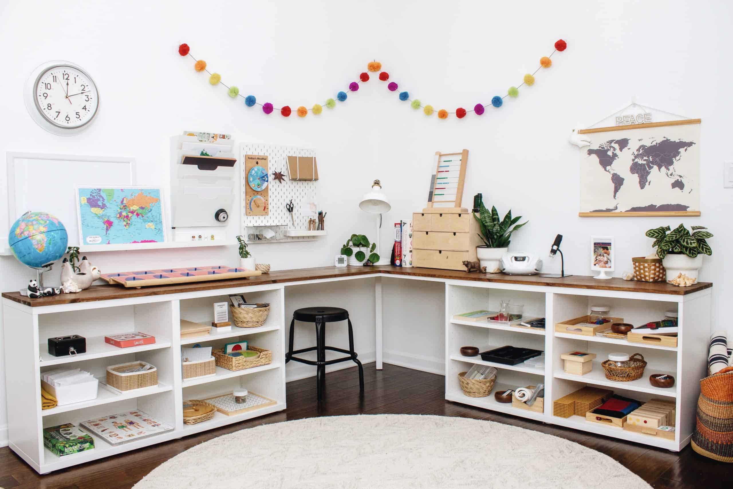 Ikea Hack Create A Corner Desktop For Kids Using Besta Shelves Free And Unfettered